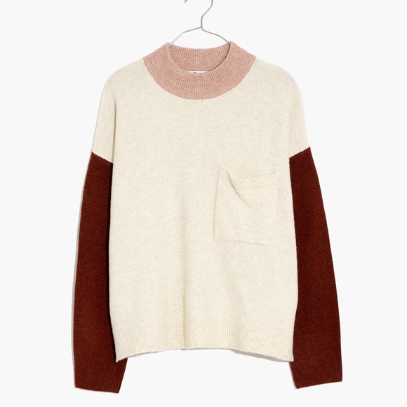 Madewell Redmond mockneck colorblock sweater - Picture 1 of 7